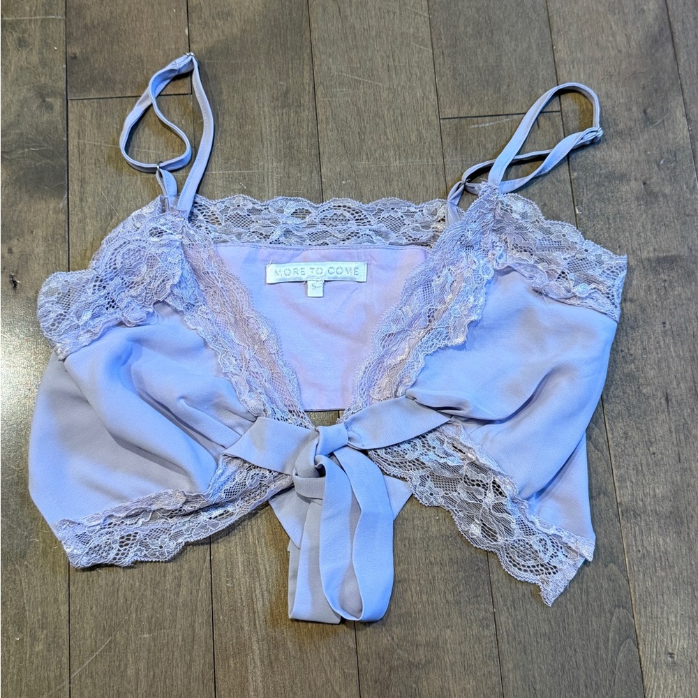 REVOLVE Soft Purple Lace Crop Top
